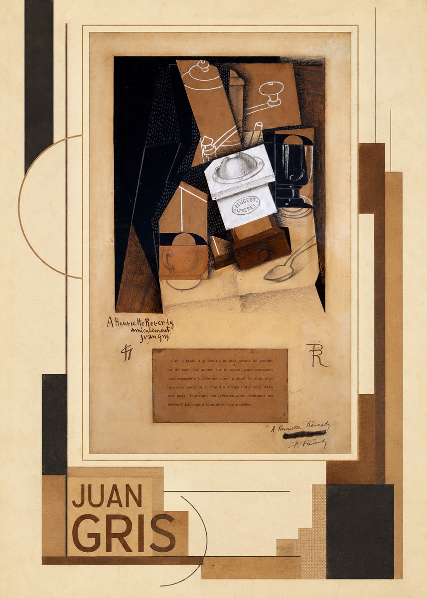 Juan Gris Still Life with Coffee Grinder II No6 - Plakát