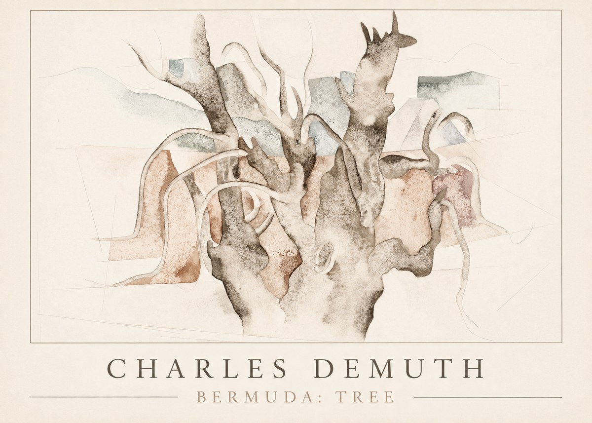 Charles Demuth Bermuda: Tree No1 - Plakát