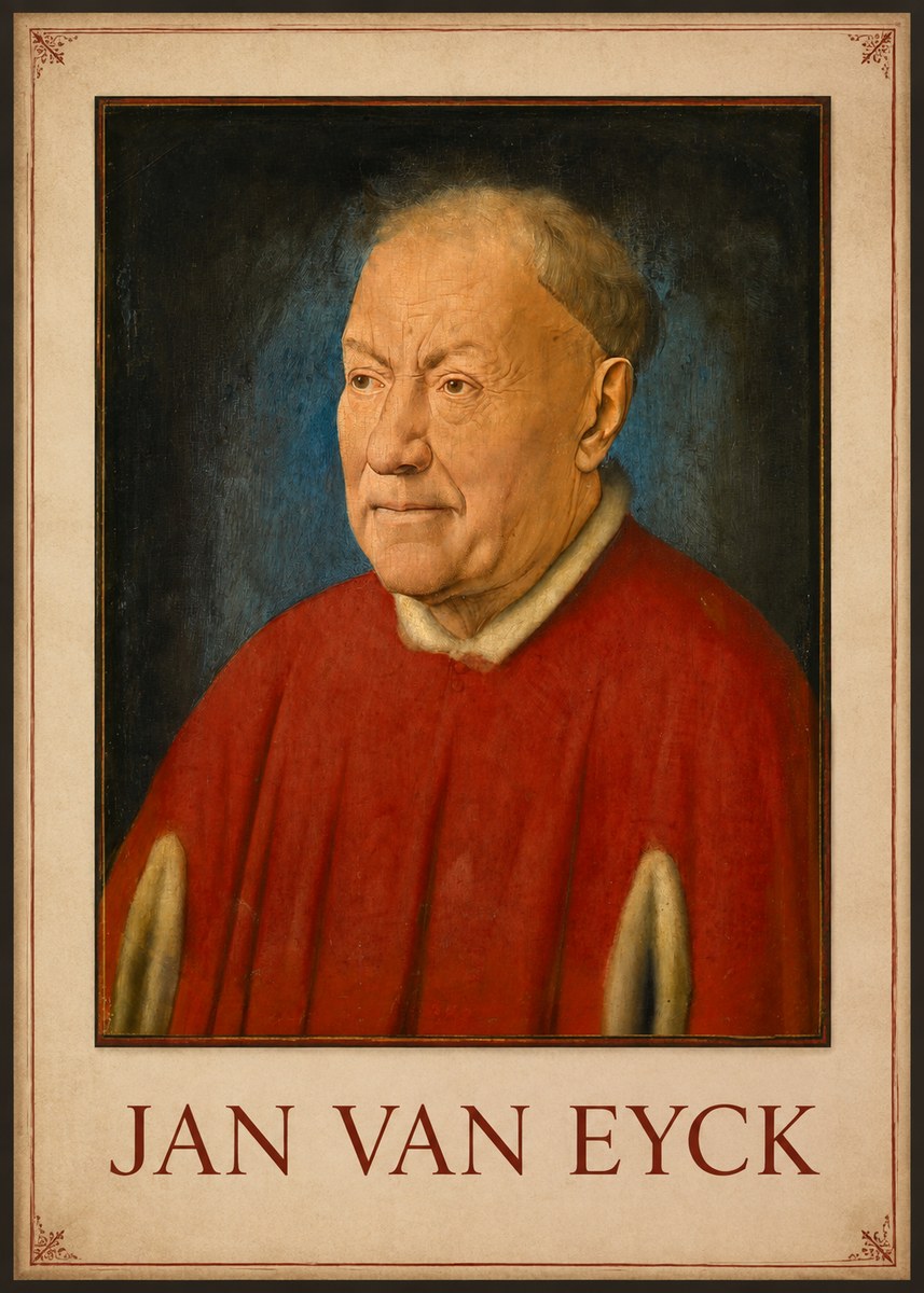 Jan van Eyck Portrait of a Man III No1 - Plakát