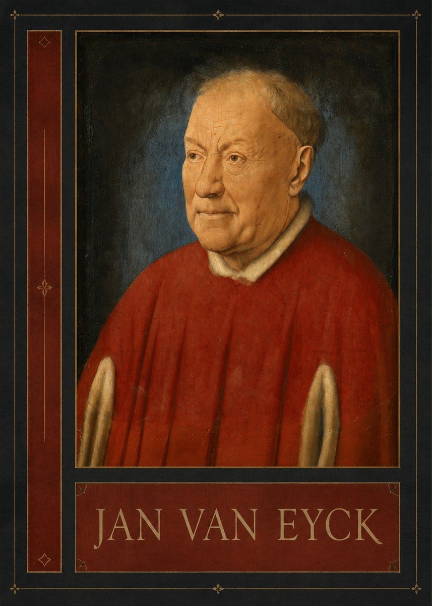 Jan van Eyck Portrait of a Man III No2 - Plakát