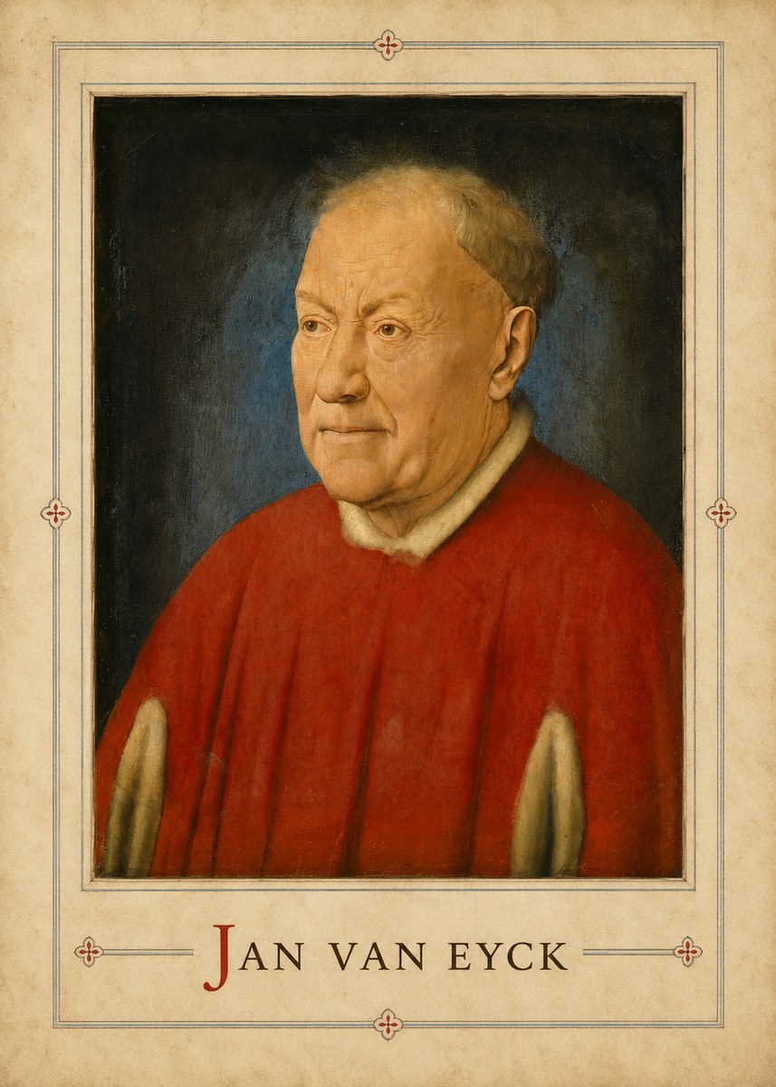 Jan van Eyck Portrait of a Man III No3 - Plakát