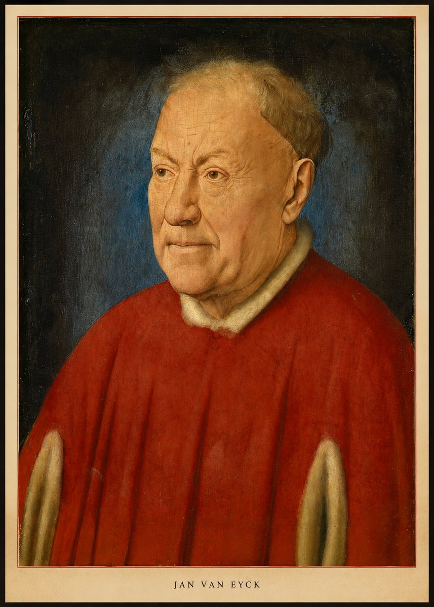 Jan van Eyck Portrait of a Man III No6 - Plakát