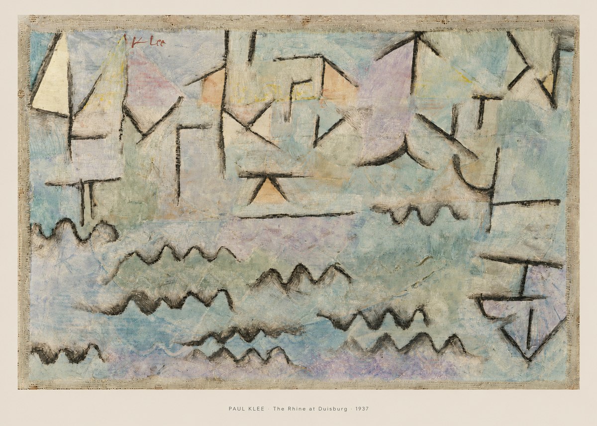 Paul Klee The Rhine at Duisburg No6 - Plakát