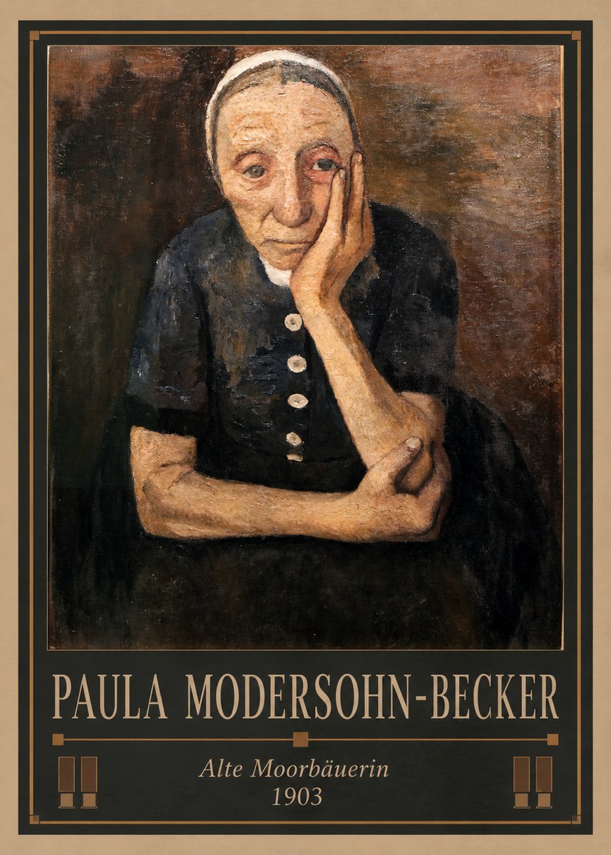 Paula Modersohn-Becker Alte Moorbäuerin No1 - Plakát