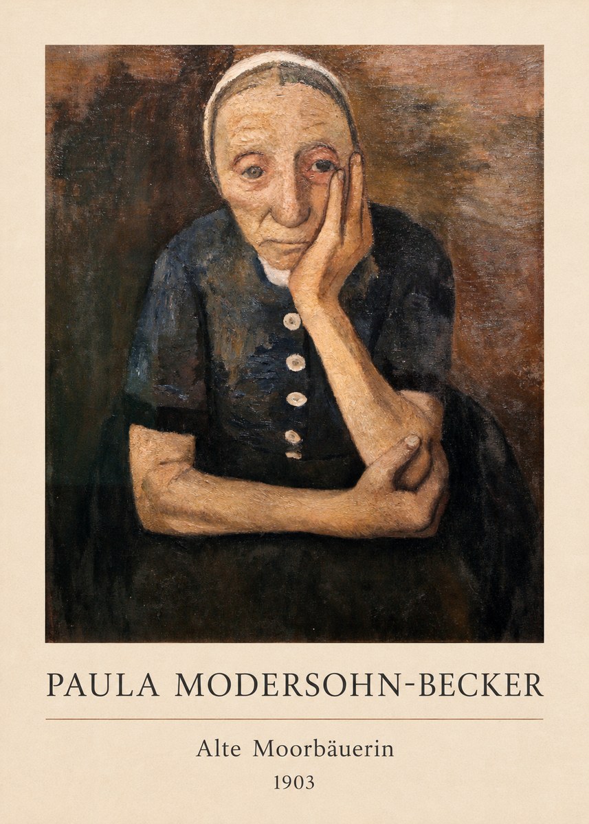 Paula Modersohn-Becker Alte Moorbäuerin No3 - Plakát