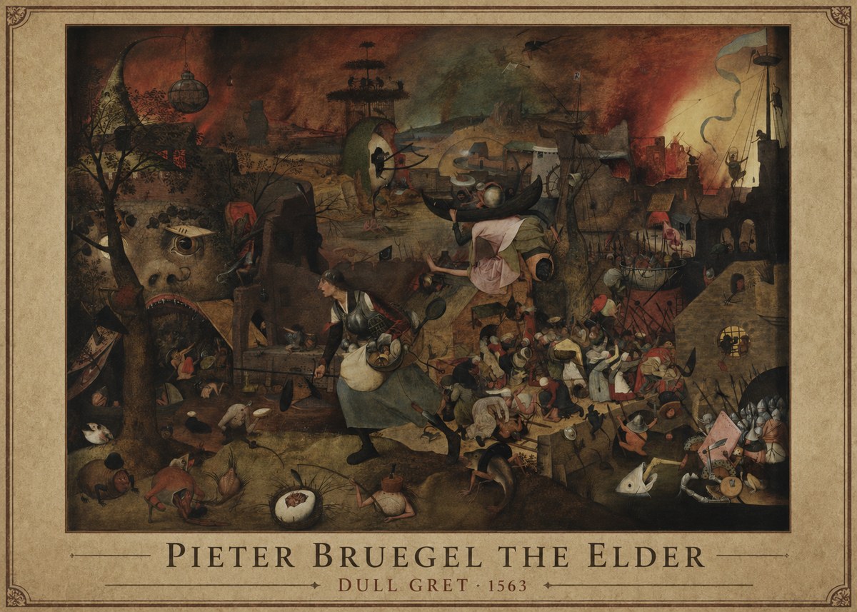 Pieter Bruegel Dull Gret III No1 - Plakát