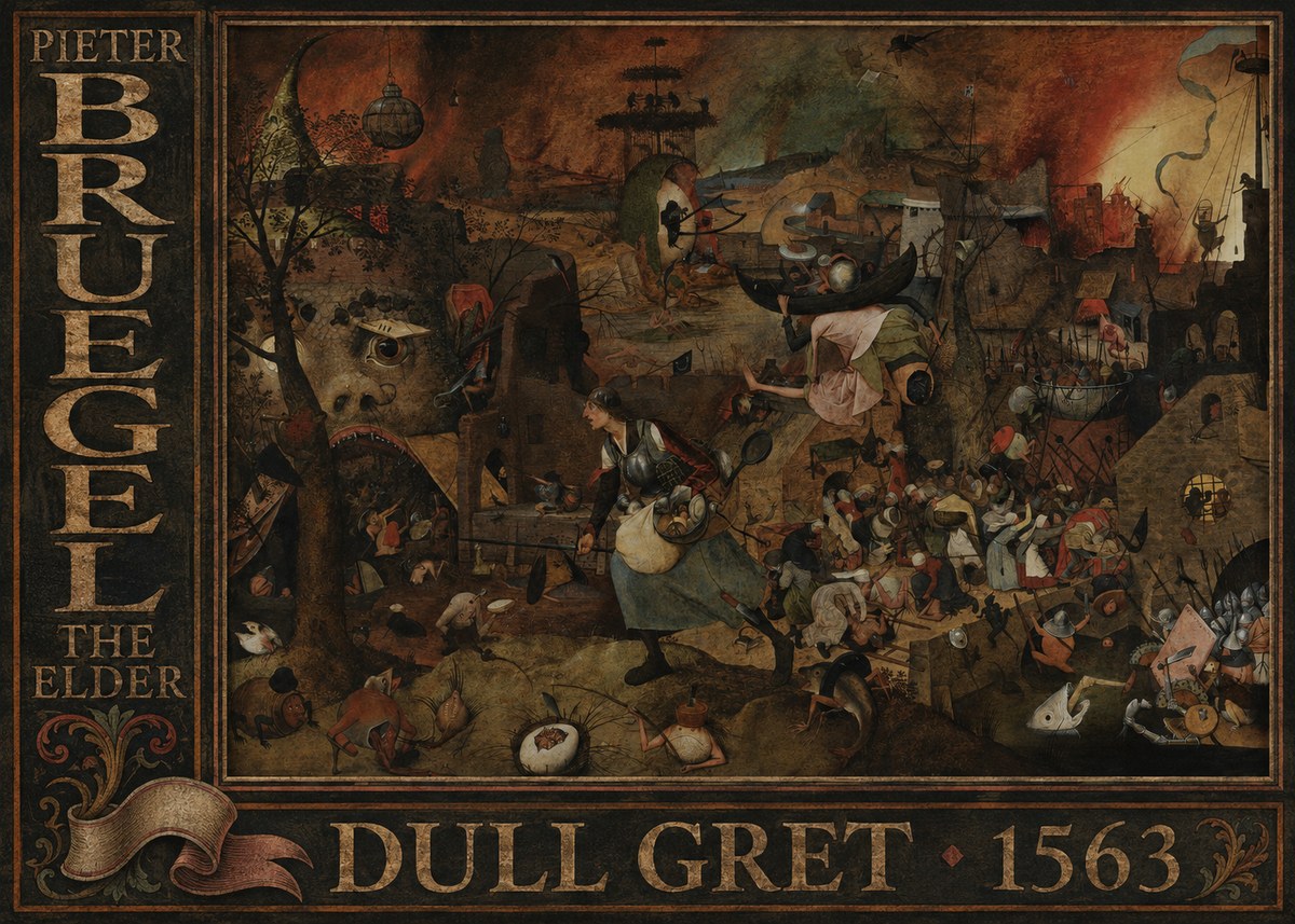 Pieter Bruegel Dull Gret III No3 - Plakát