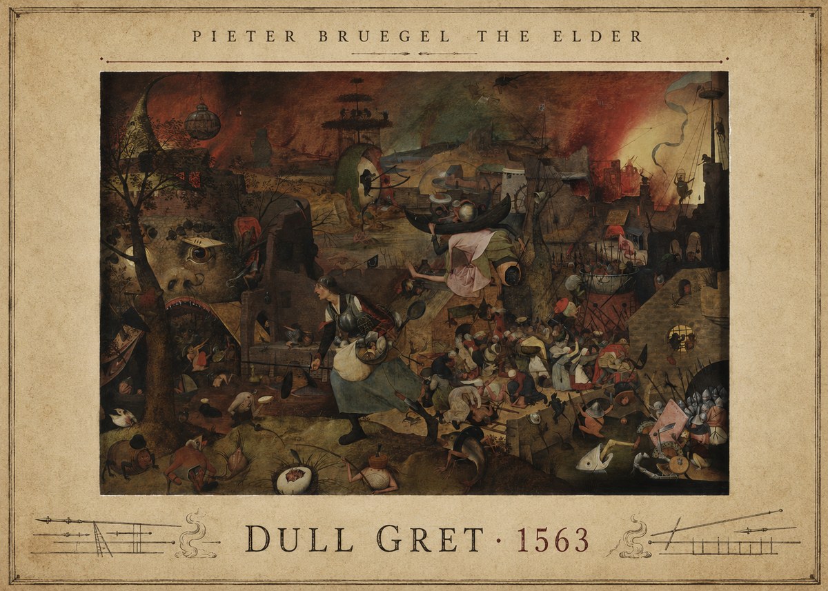 Pieter Bruegel Dull Gret III No4 - Plakát