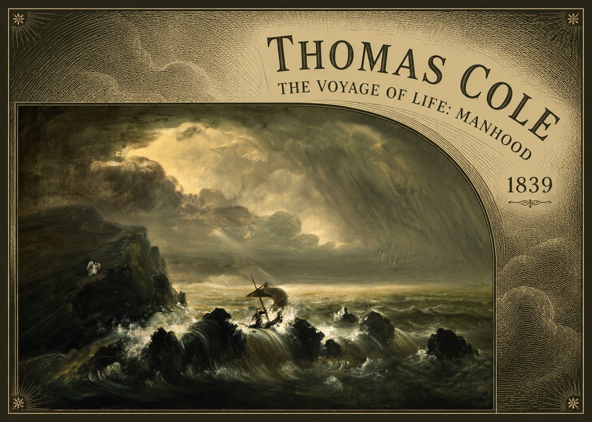 Thomas Cole The Voyage of Life: Manhood IV No5 - Plakát