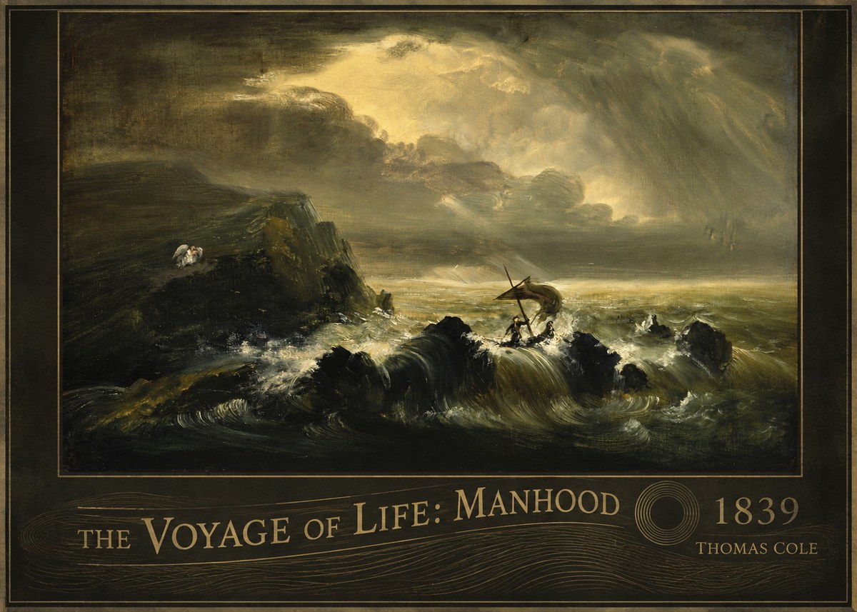 Thomas Cole The Voyage of Life: Manhood IV No6 - Plakát