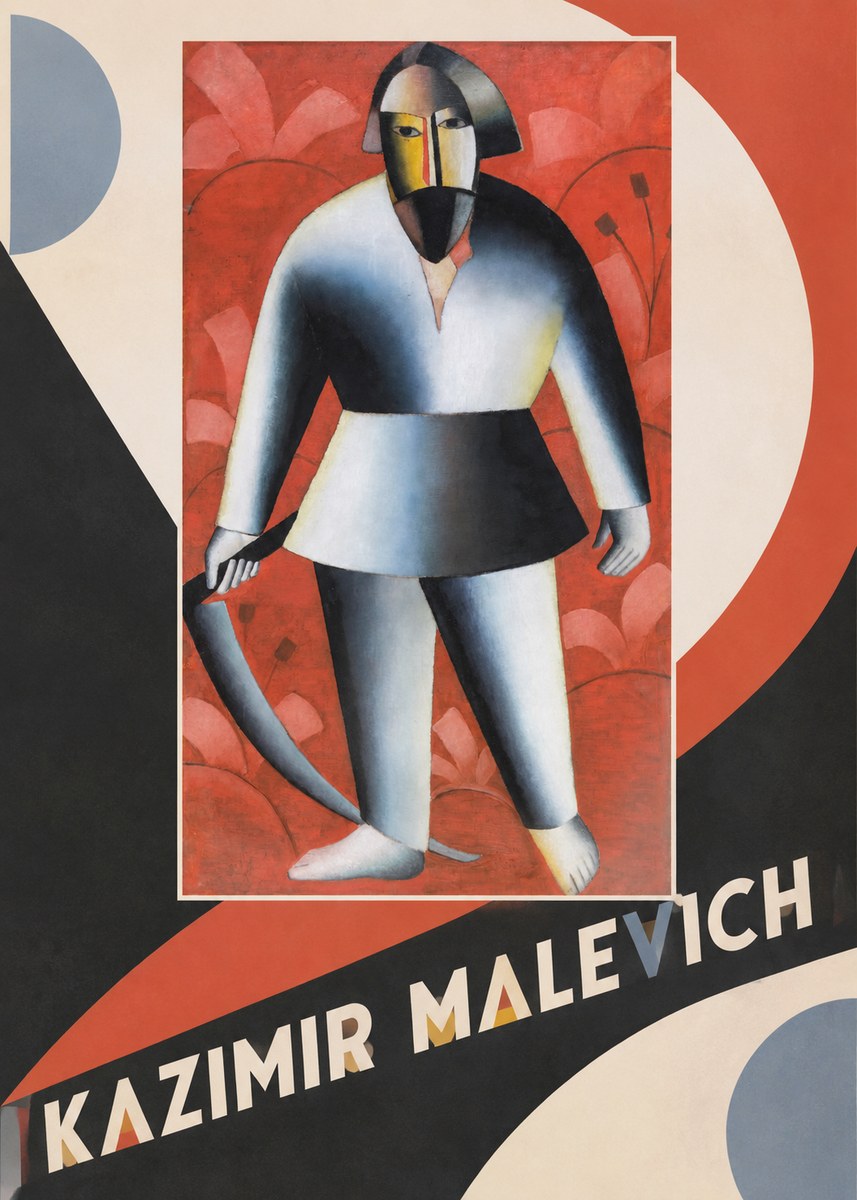 Kazimir Malevich Peasant with Scythe No4 - Plakát