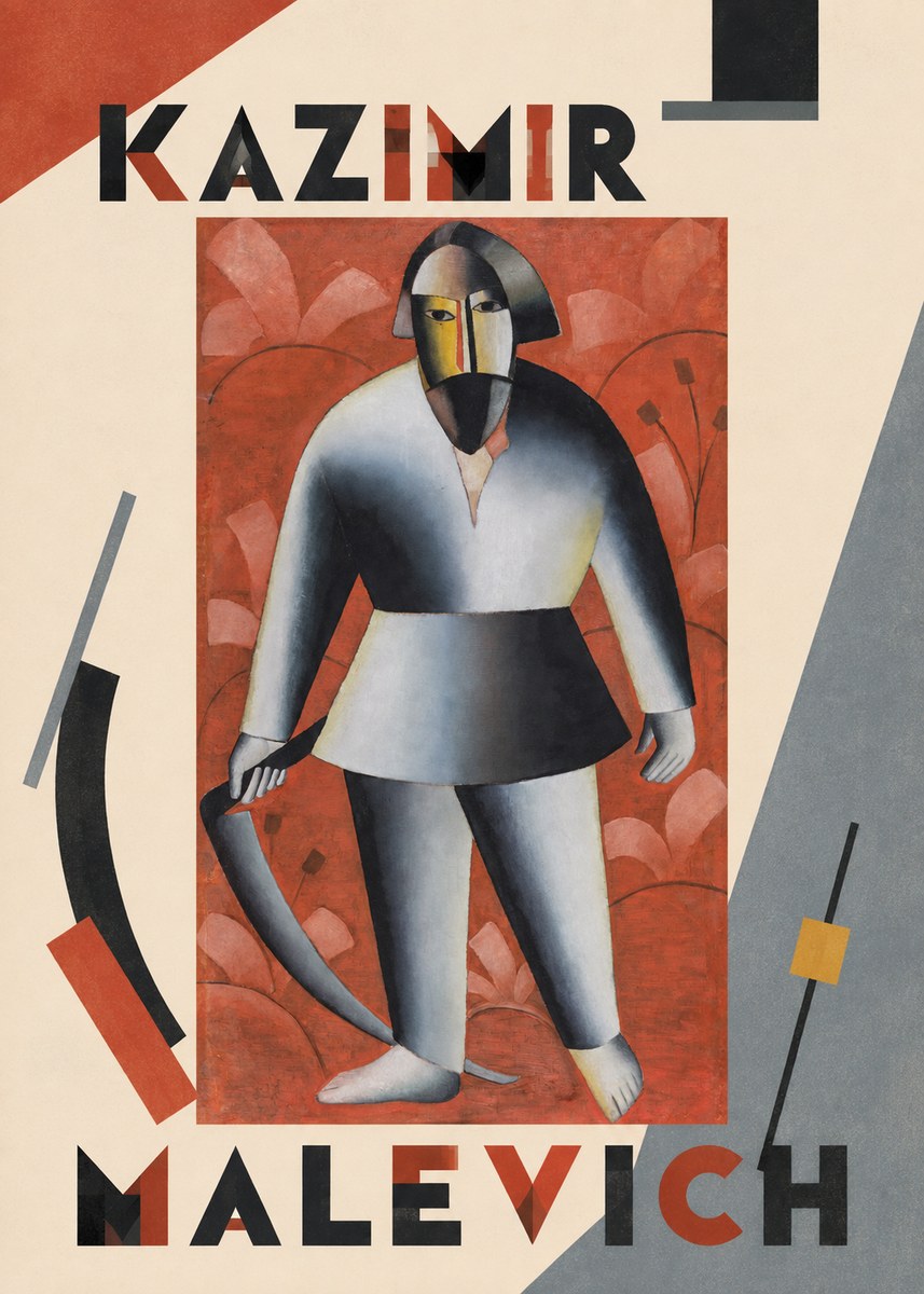 Kazimir Malevich Peasant with Scythe No6 - Plakát