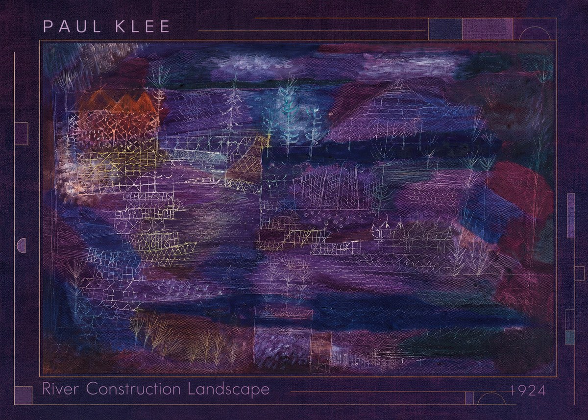 Paul Klee River Construction Landscape No1 - Plakát