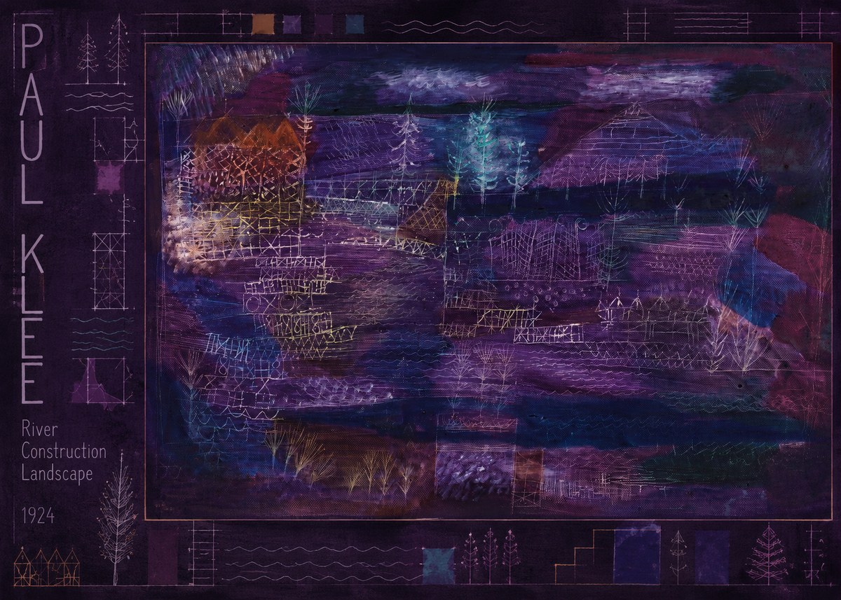 Paul Klee River Construction Landscape No3 - Plakát