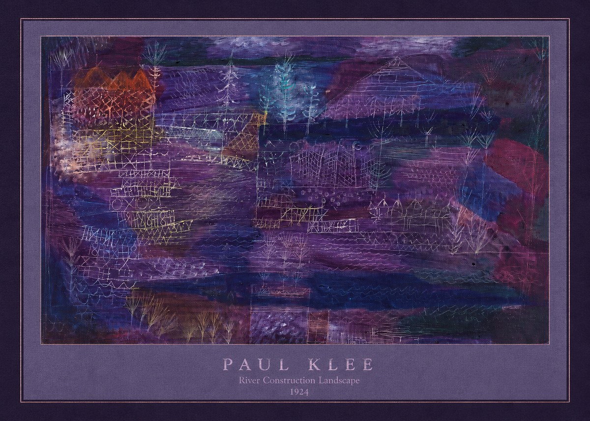 Paul Klee River Construction Landscape No4 - Plakát