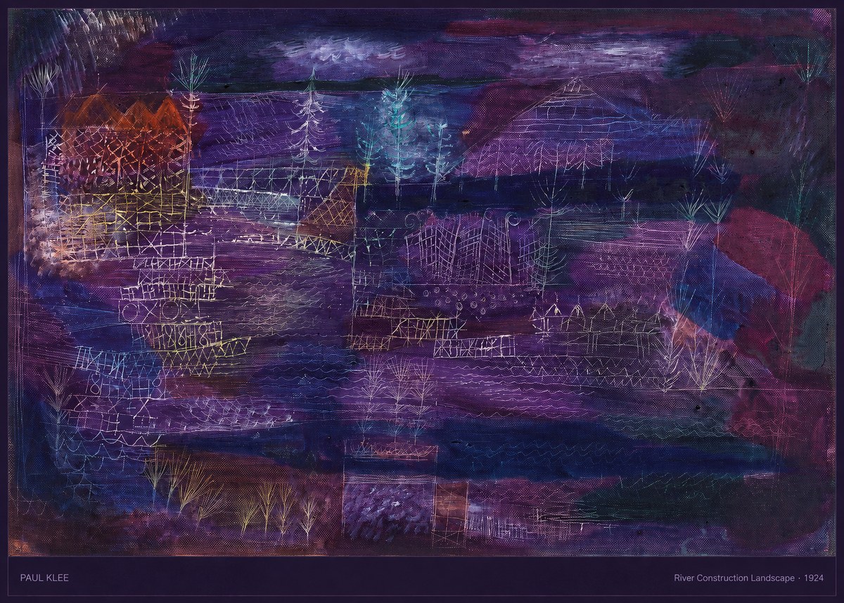 Paul Klee River Construction Landscape No5 - Plakát