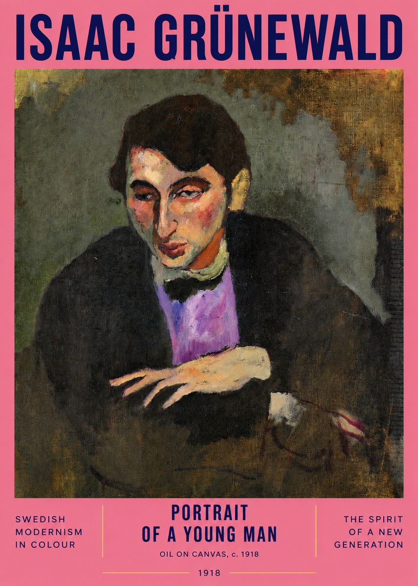 Isaac Grünewald Portrait of a Young Man No2 - Plakát