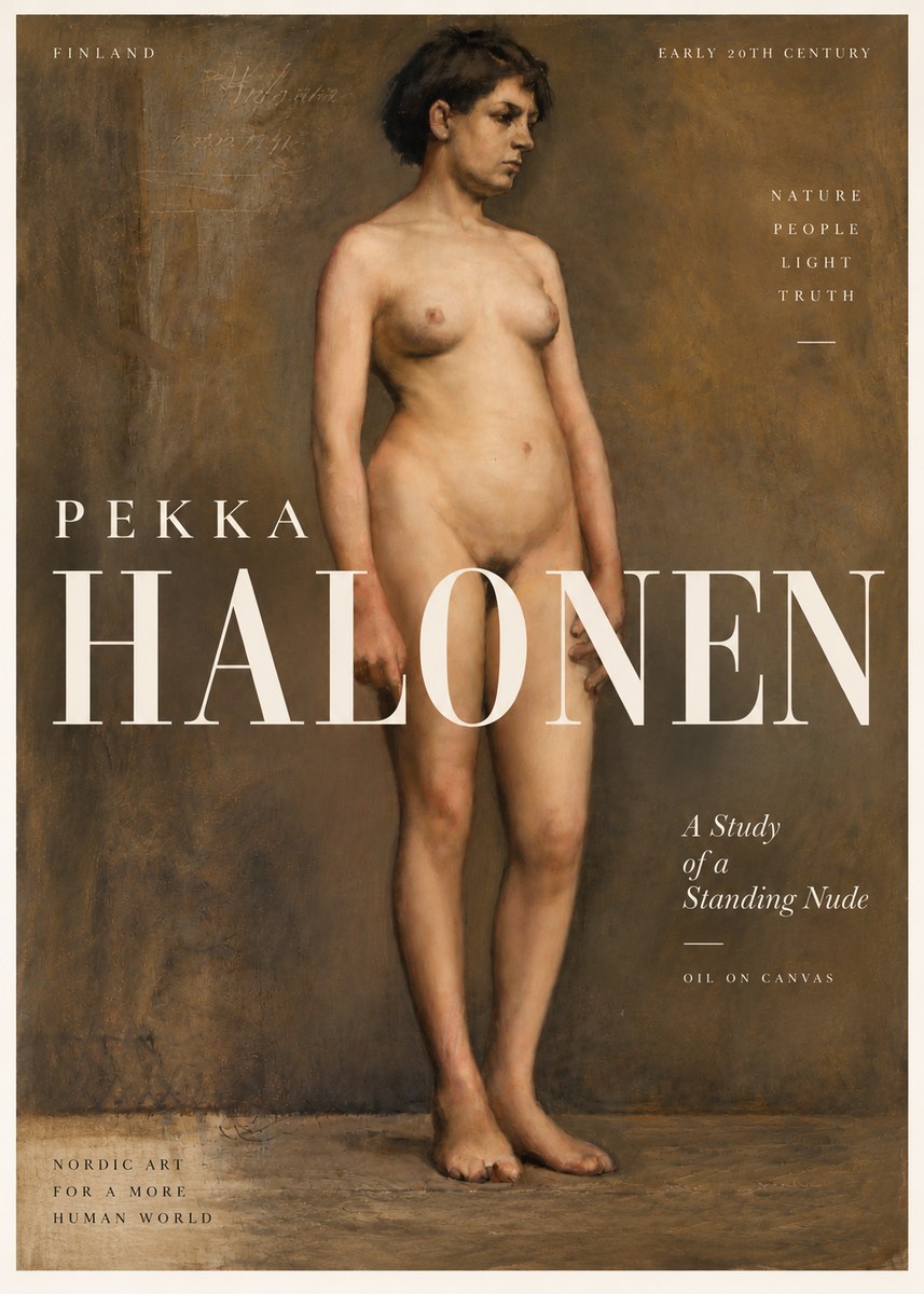Pekka Halonen A Study of a Standing Nude No4 - Plakát