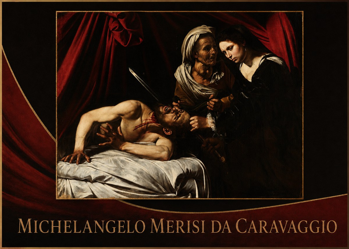 Michelangelo Merisi da Caravaggio Judith Beheading Holofernes III No2 - Plakát