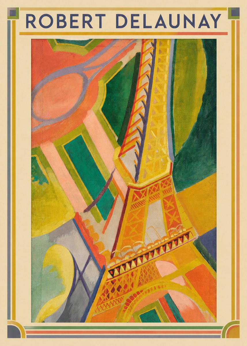 Robert Delaunay The Eiffel Tower No5 - Plakát