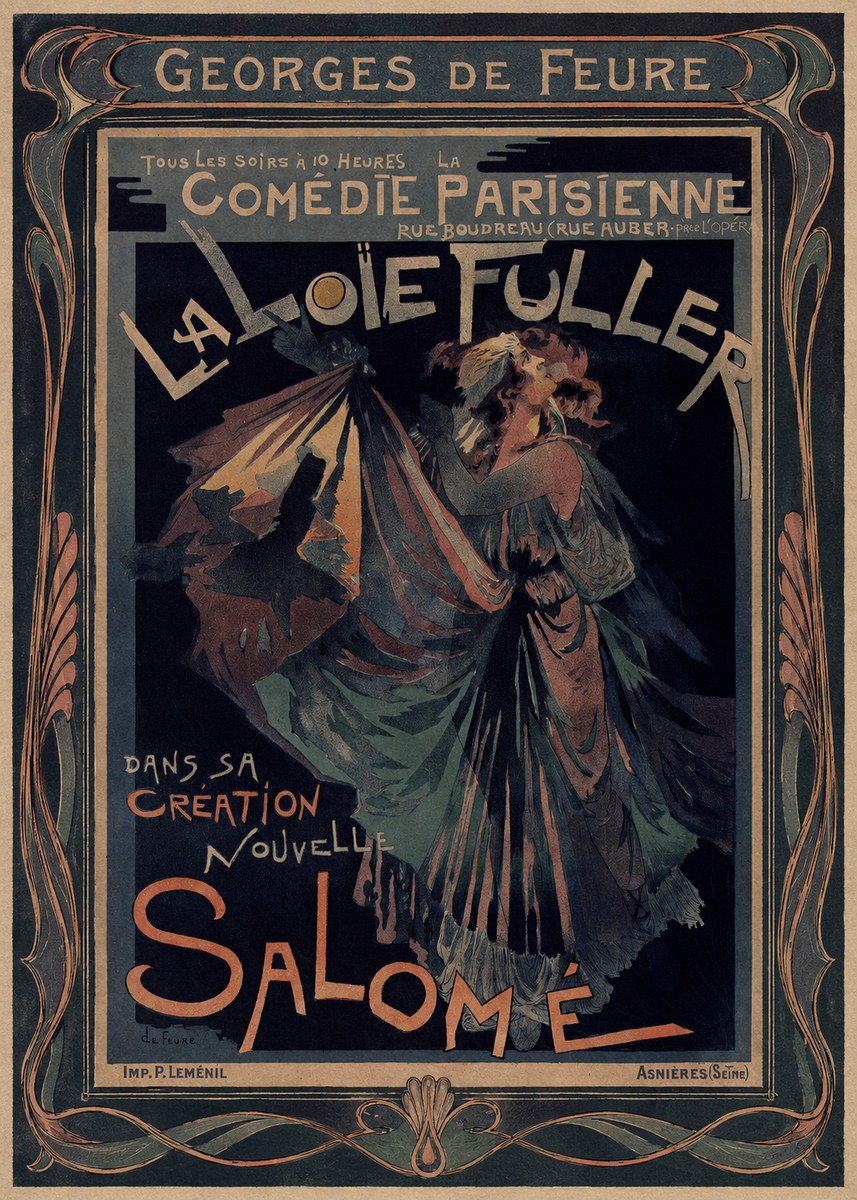 Georges de Feure La Loïe Fuller - Salomé III No1 - Plakát