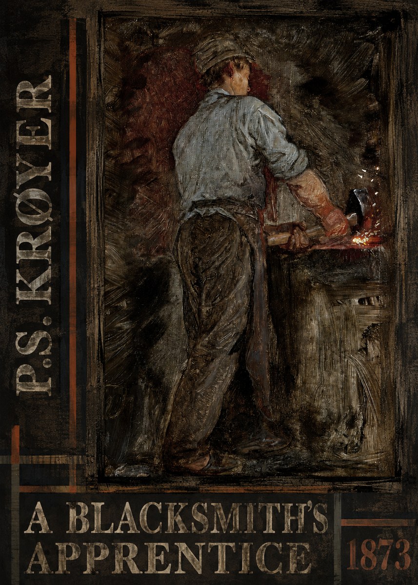 P.S. Krøyer A Blacksmith's Apprentice No4 - Plakát