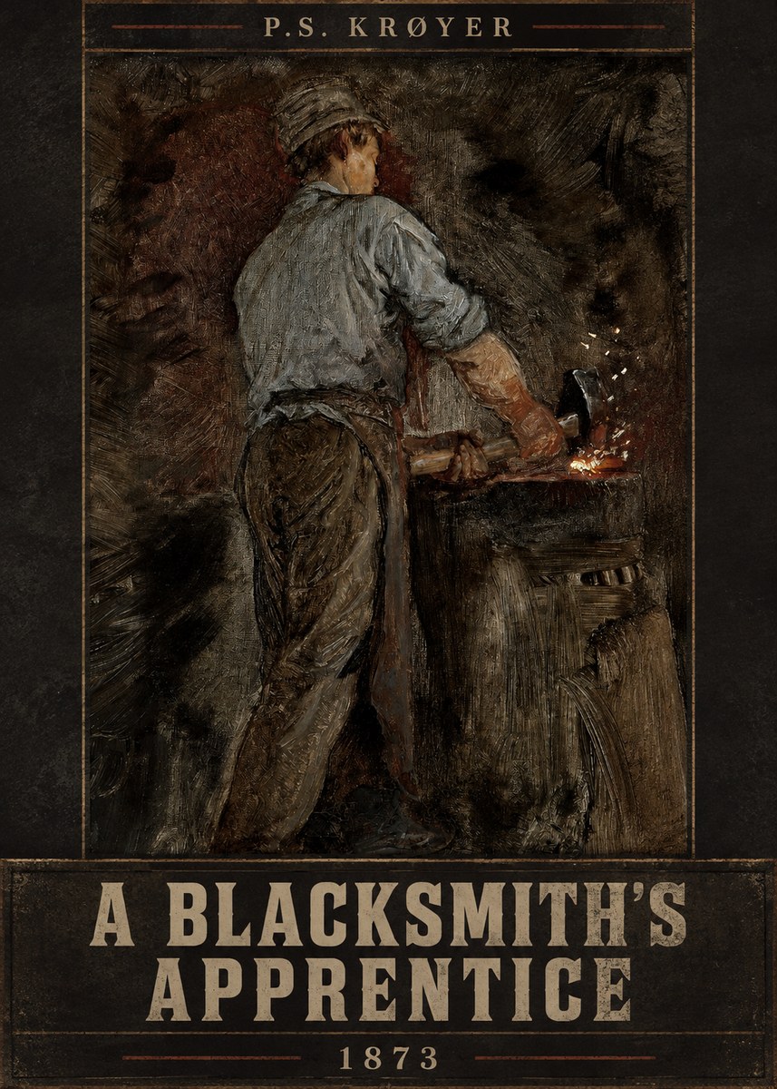 P.S. Krøyer A Blacksmith's Apprentice No5 - Plakát