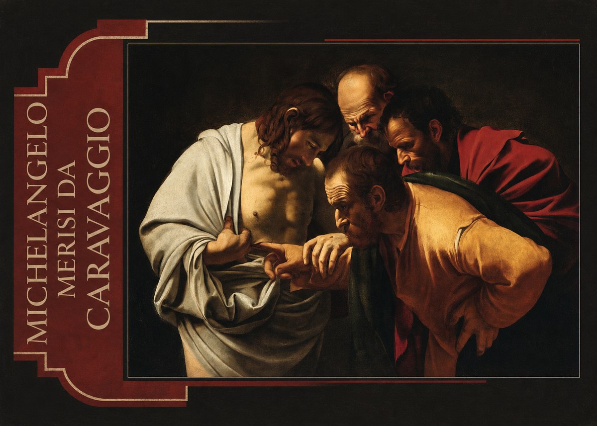 Michelangelo Merisi da Caravaggio The Incredulity of Saint Thomas IV No2 - Plakát