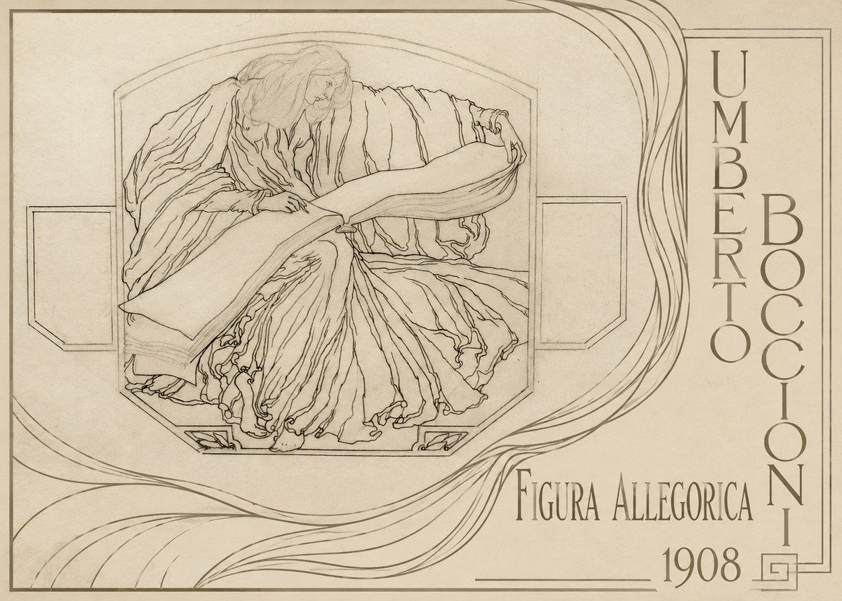 Umberto Boccioni Figura Allegorica No2 - Plakát
