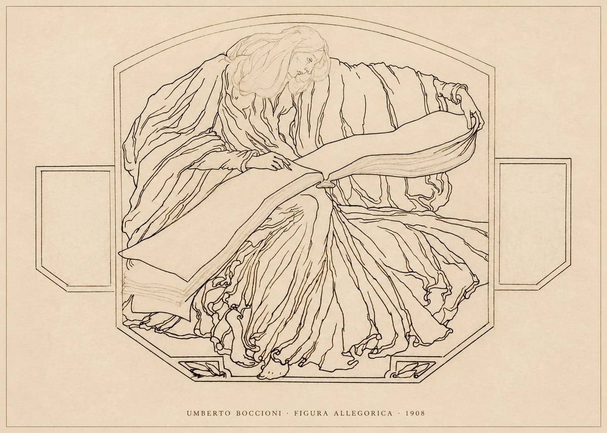 Umberto Boccioni Figura Allegorica No5 - Plakát