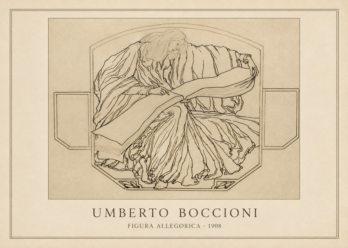 Umberto Boccioni Figura Allegorica No6 - Plakát
