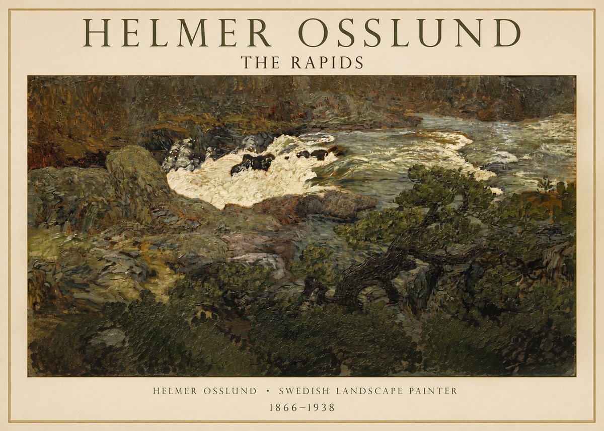 Helmer Osslund The Rapids No1 - Plakát