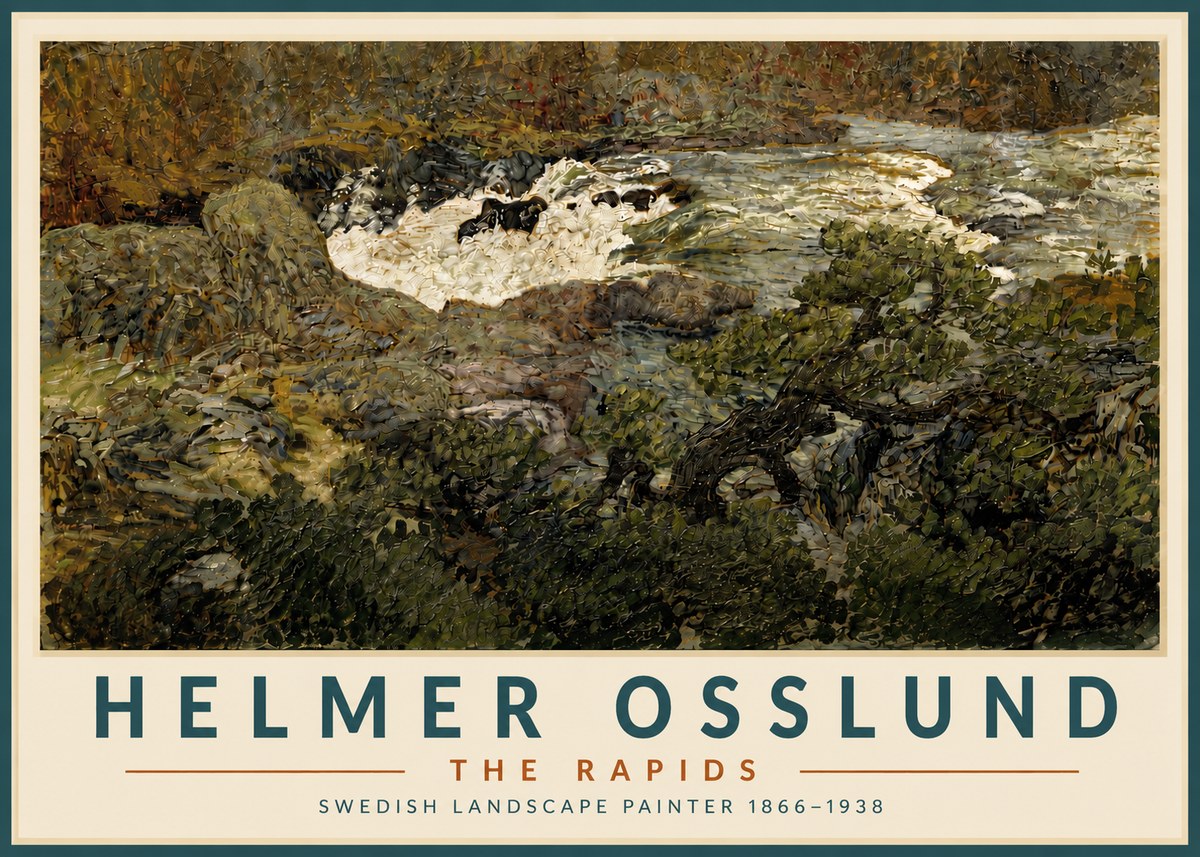 Helmer Osslund The Rapids No6 - Plakát