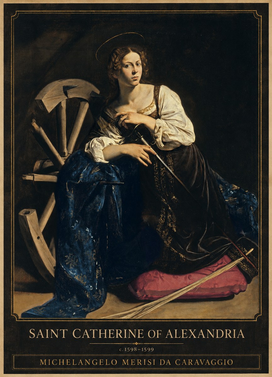 Michelangelo Merisi da Caravaggio Saint Catherine of Alexandria II No3 - Plakát
