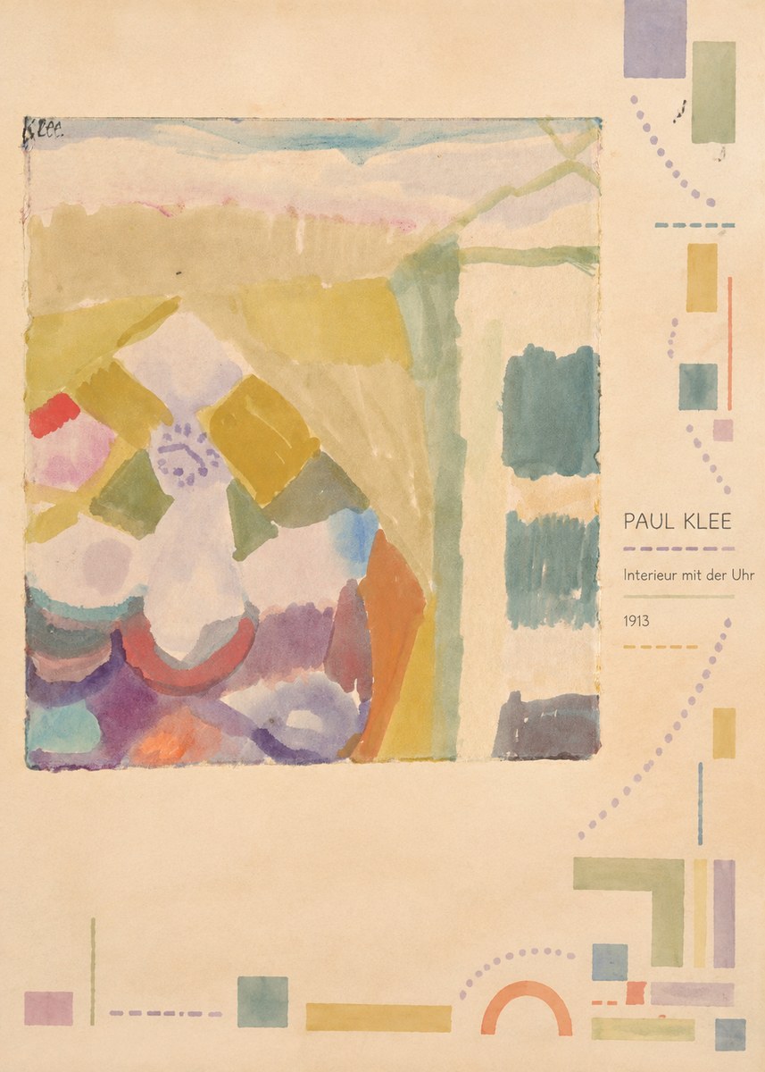 Paul Klee Interieur Mit Der Uhr I No4 - Plakát