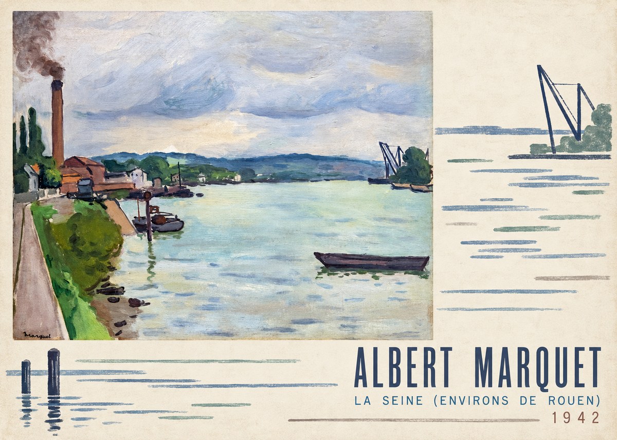 Albert Marquet La Seine (Environs De Rouen) No4 - Plakát