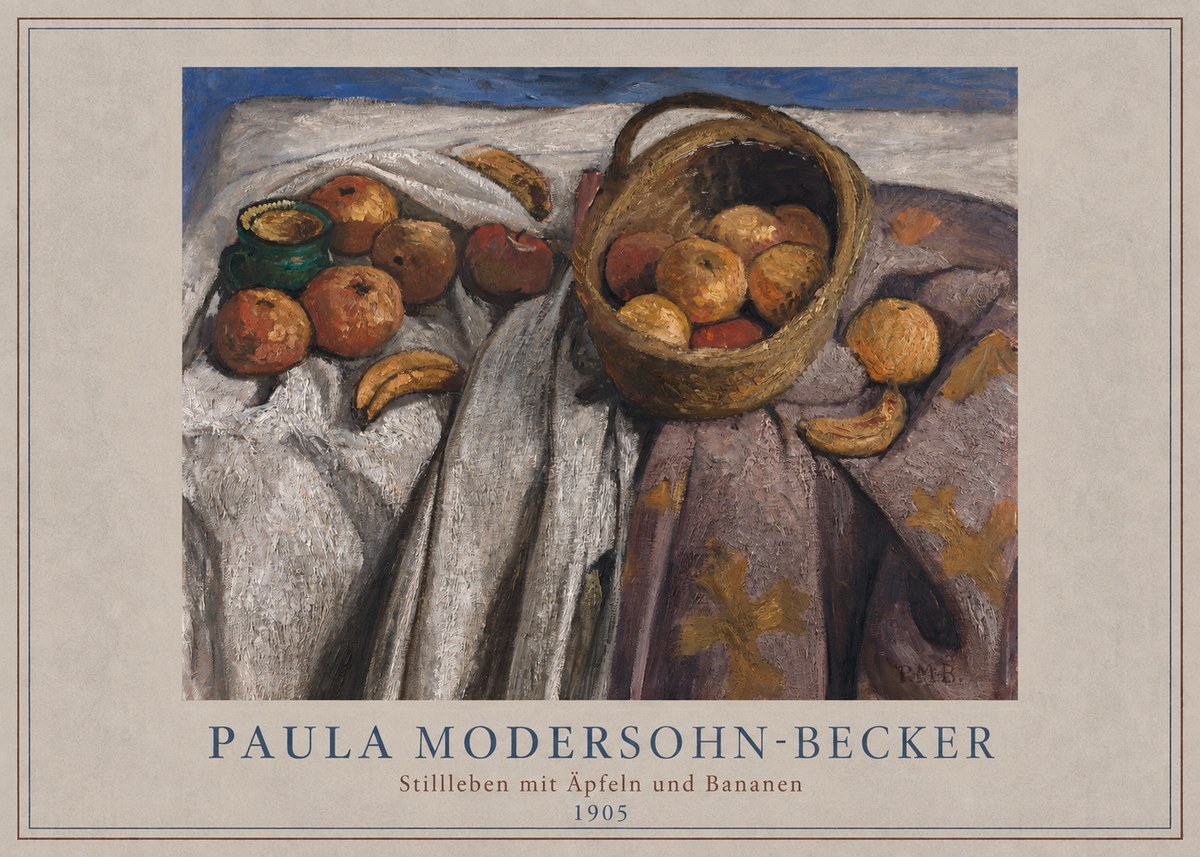 Paula Modersohn-Becker Stillleben Mit Äpfeln Und Bananen No2 - Plakát
