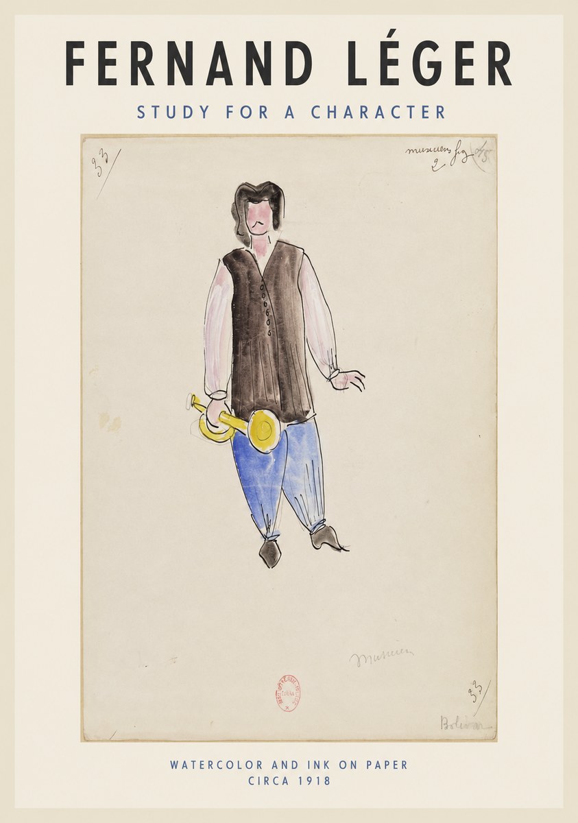 Fernand Léger Study for a Character I No1 - Plakát