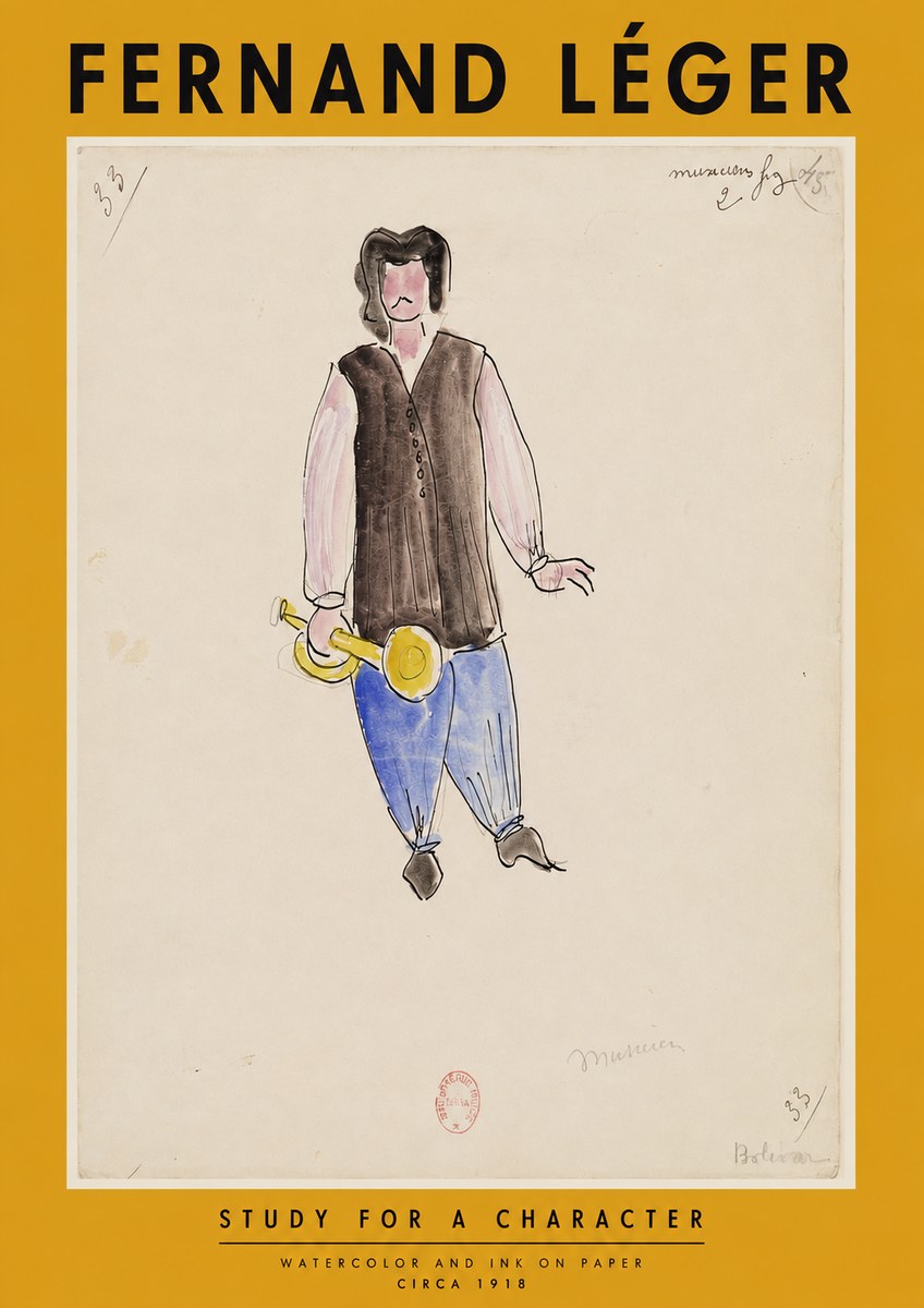 Fernand Léger Study for a Character I No3 - Plakát