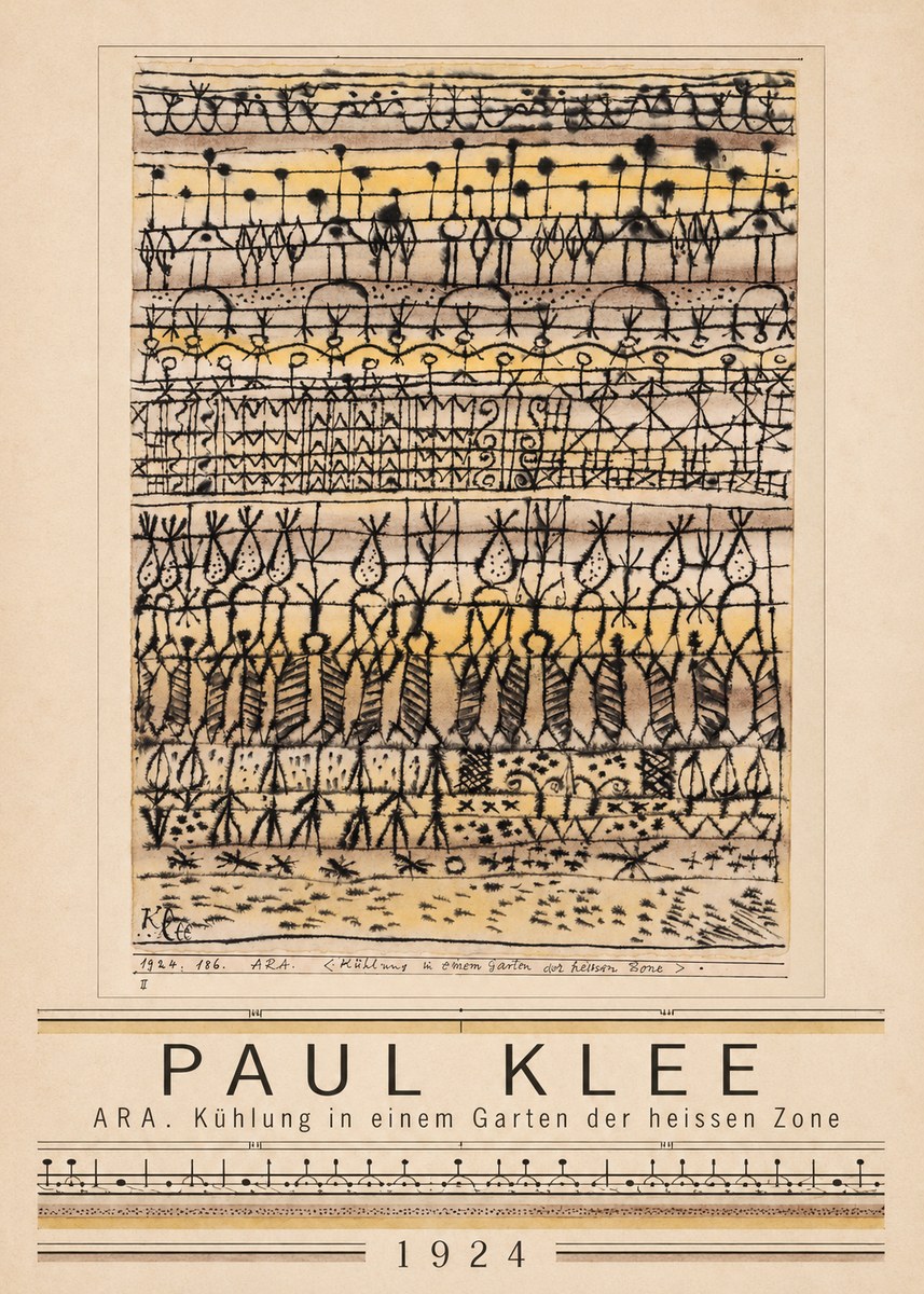 Paul Klee Ara. Kühlung in Einem Garten Der Heissen Zone No1 - Plakát