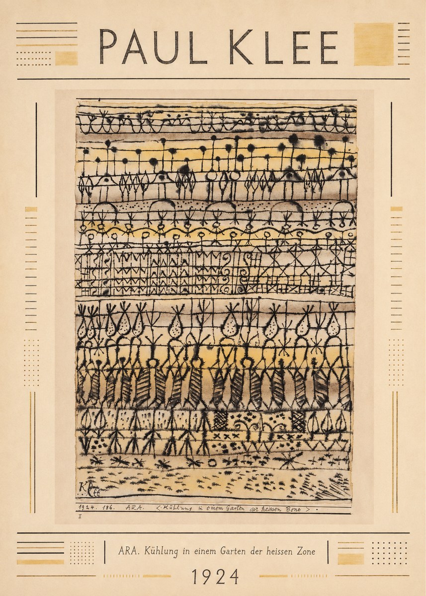 Paul Klee Ara. Kühlung in Einem Garten Der Heissen Zone No2 - Plakát