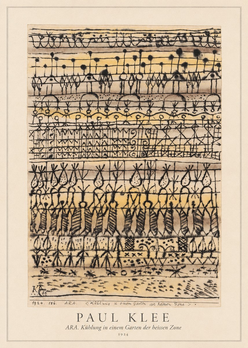 Paul Klee Ara. Kühlung in Einem Garten Der Heissen Zone No4 - Plakát