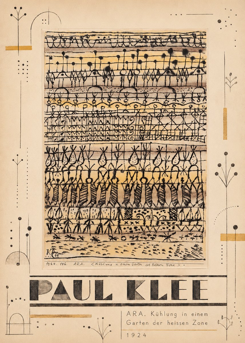 Paul Klee Ara. Kühlung in Einem Garten Der Heissen Zone No5 - Plakát