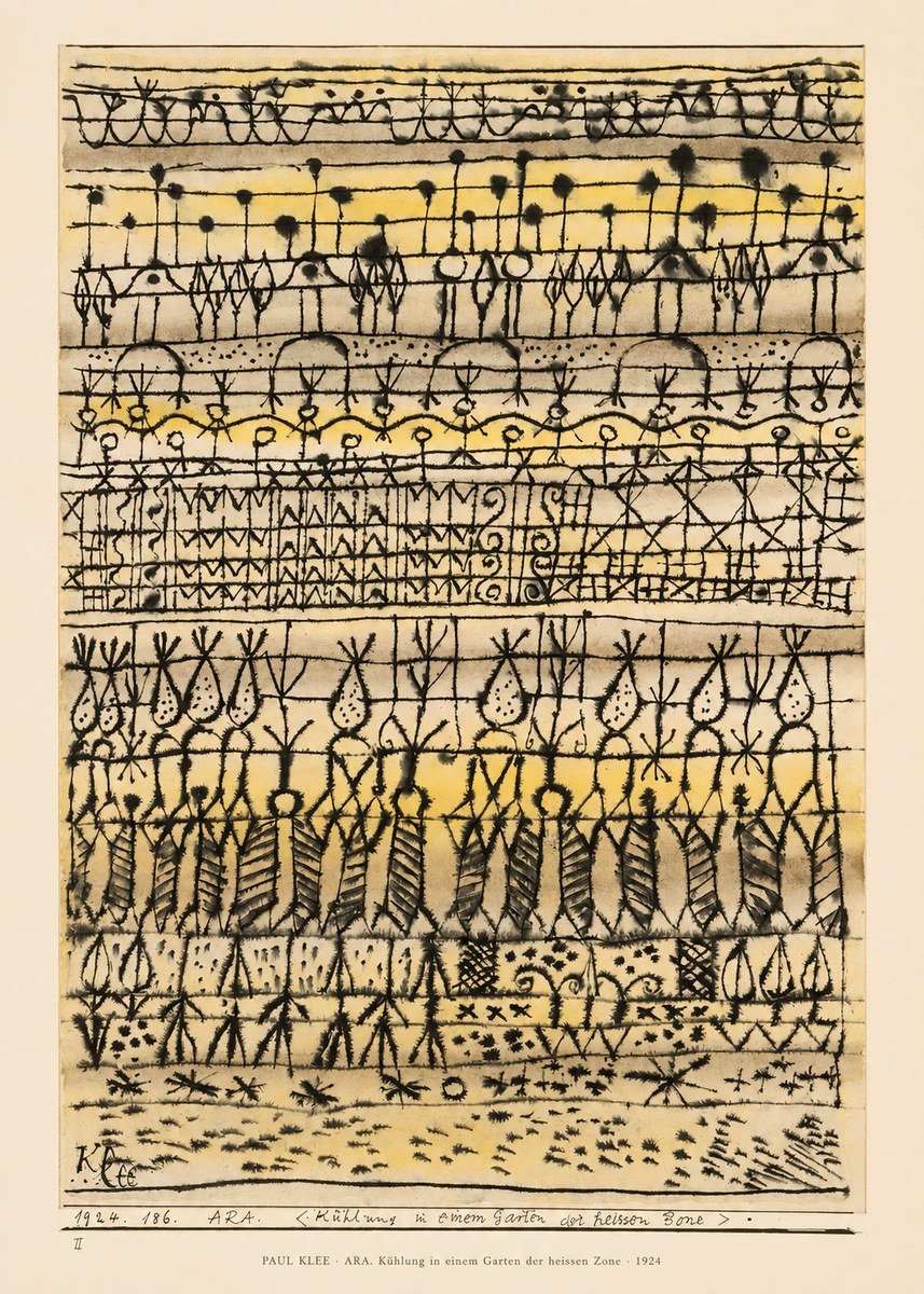 Paul Klee Ara. Kühlung in Einem Garten Der Heissen Zone No6 - Plakát