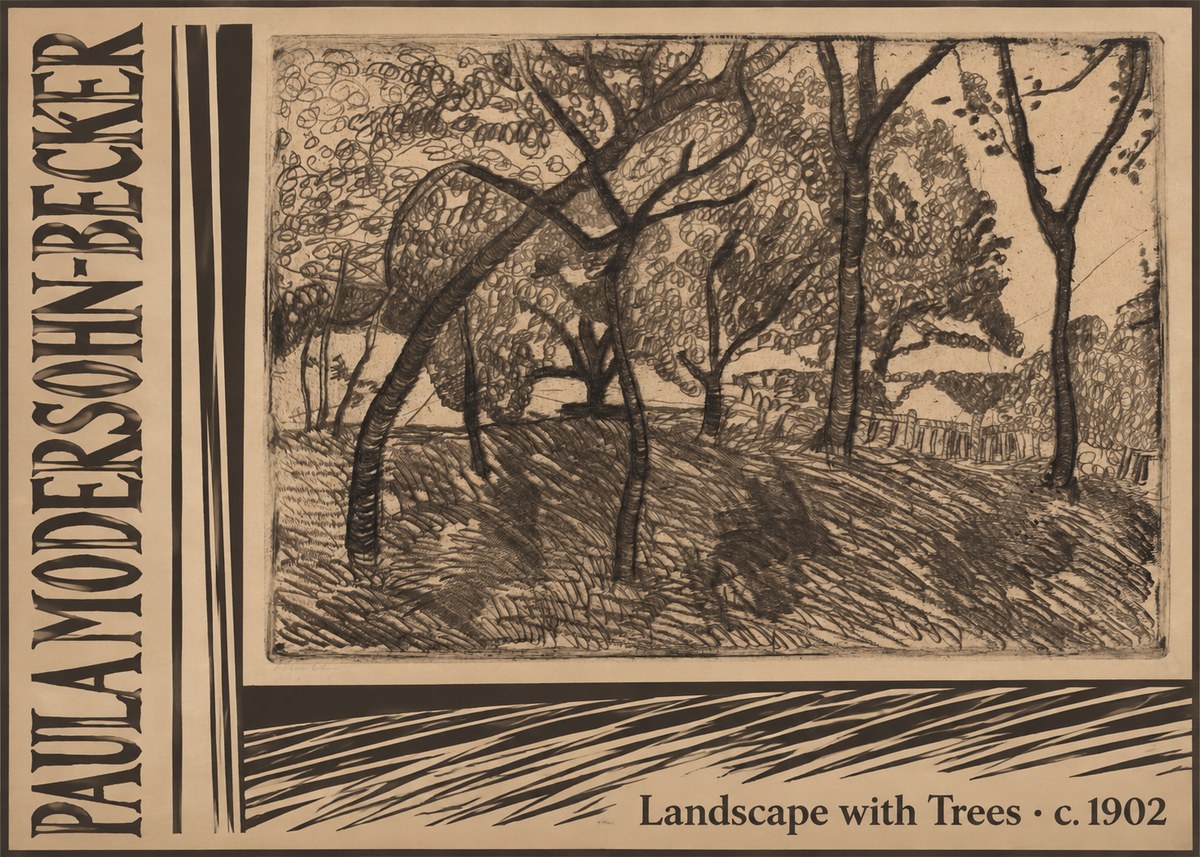 Paula Modersohn-Becker Landscape with Trees No3 - Plakát