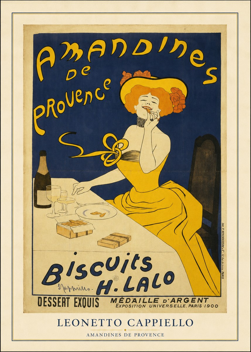 Leonetto Cappiello Amandines De Provence Biscuits H. Lalo III No4 - Plakát