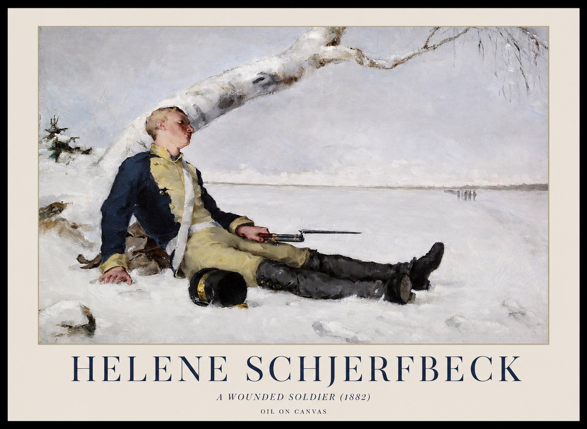 Helene Schjerfbeck A Wounded Soldier (1882) No1 - Plakát