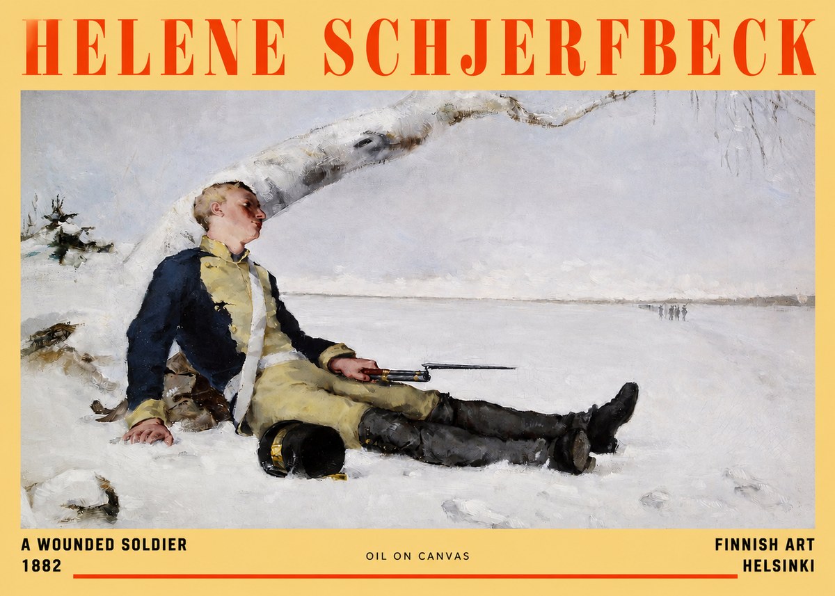 Helene Schjerfbeck A Wounded Soldier (1882) No2 - Plakát