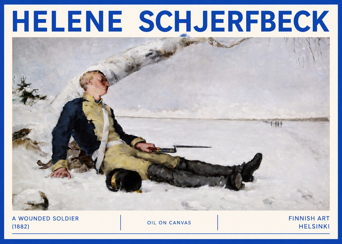 Helene Schjerfbeck A Wounded Soldier (1882) No4 - Plakát