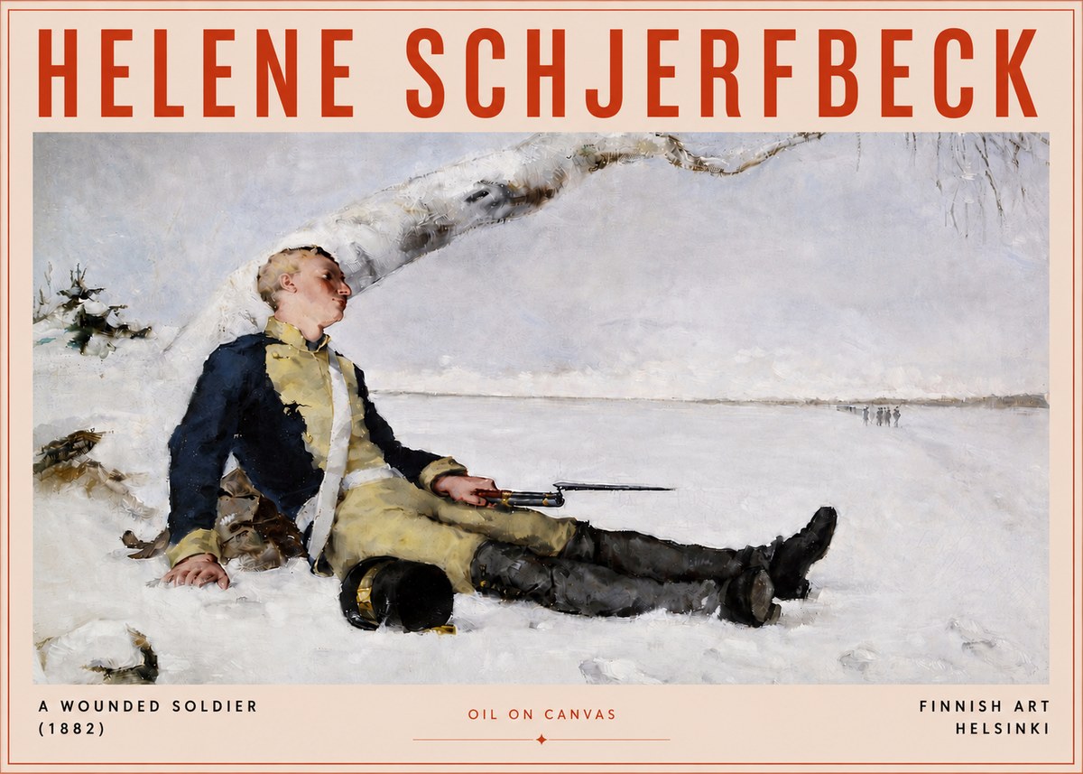 Helene Schjerfbeck A Wounded Soldier (1882) No5 - Plakát